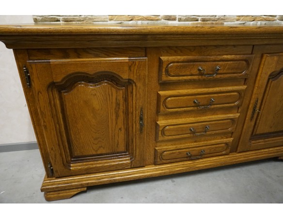 KOMODA DĘBOWA WYSOKA 91 CM , 2 DRZWIOWA SZER. 182 CM