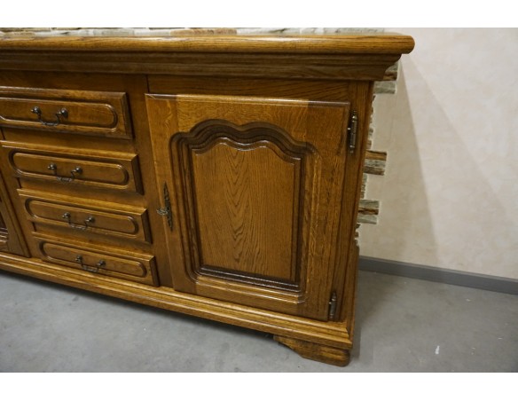 KOMODA DĘBOWA WYSOKA 91 CM , 2 DRZWIOWA SZER. 182 CM