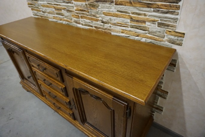 KOMODA DĘBOWA WYSOKA 91 CM , 2 DRZWIOWA SZER....