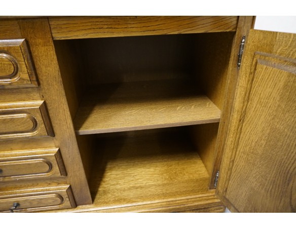 KOMODA DĘBOWA WYSOKA 91 CM , 2 DRZWIOWA SZER. 182 CM