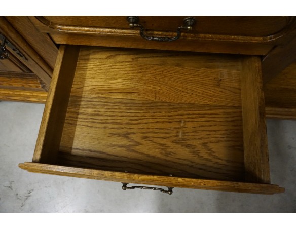 KOMODA DĘBOWA WYSOKA 91 CM , 2 DRZWIOWA SZER. 182 CM