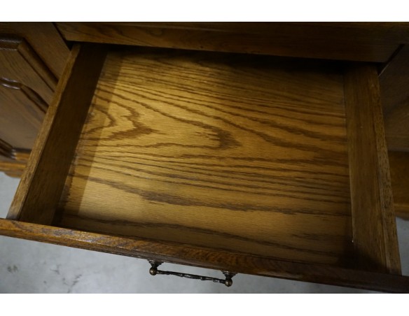 KOMODA DĘBOWA WYSOKA 91 CM , 2 DRZWIOWA SZER. 182 CM