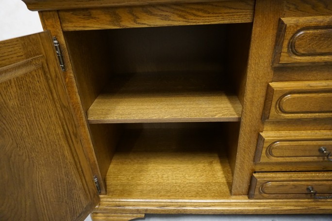 KOMODA DĘBOWA WYSOKA 91 CM , 2 DRZWIOWA SZER....