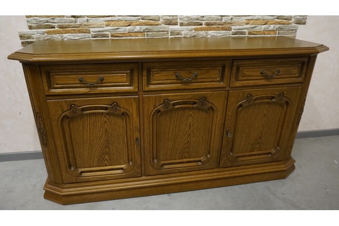 KOMODA DĘBOWA 3 DRZWIOWA SZER. 164 CM