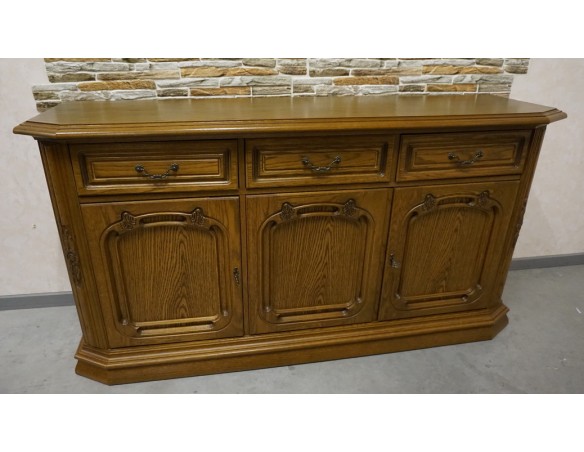 KOMODA DĘBOWA 3 DRZWIOWA SZER. 164 CM