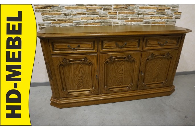 KOMODA DĘBOWA 3 DRZWIOWA SZER. 164 CM