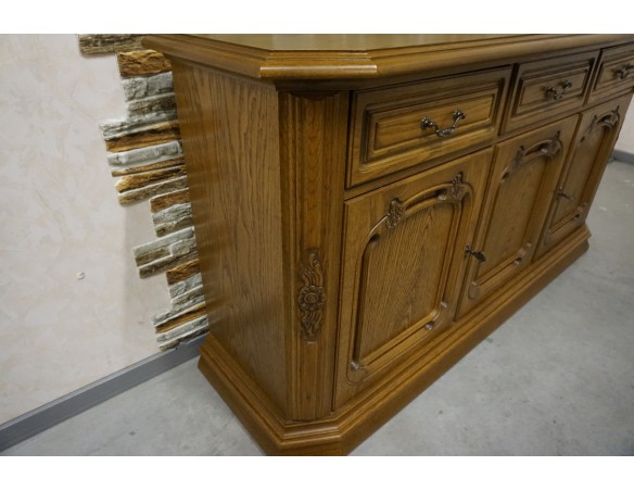 KOMODA DĘBOWA 3 DRZWIOWA SZER. 164 CM