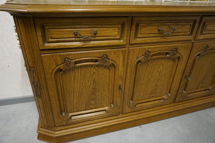 KOMODA DĘBOWA 3 DRZWIOWA SZER. 164 CM