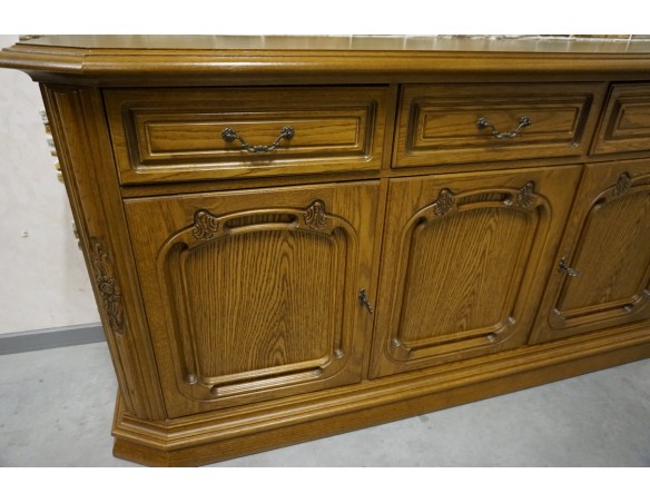 KOMODA DĘBOWA 3 DRZWIOWA SZER. 164 CM