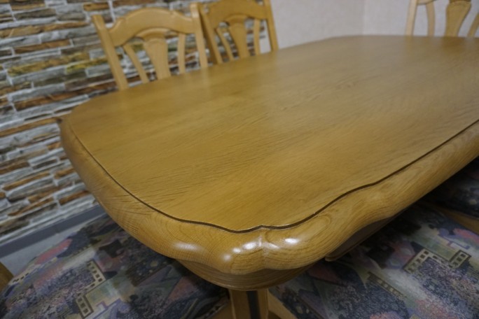 STÓŁ LITY DĄB DĘBOWY ROZKŁADANY JASNY + 6...