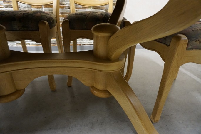 STÓŁ LITY DĄB DĘBOWY ROZKŁADANY JASNY + 6...