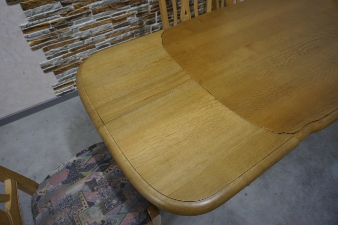 STÓŁ LITY DĄB DĘBOWY ROZKŁADANY JASNY + 6...