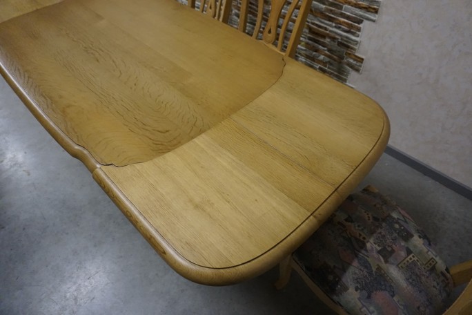 STÓŁ LITY DĄB DĘBOWY ROZKŁADANY JASNY + 6...