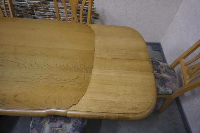 STÓŁ LITY DĄB DĘBOWY ROZKŁADANY JASNY + 6...