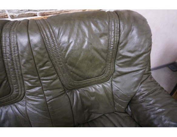 ZESTAW SKÓRA NATURALNA NA STELAŻU DĘBOWYM 3+1+1+PUFA