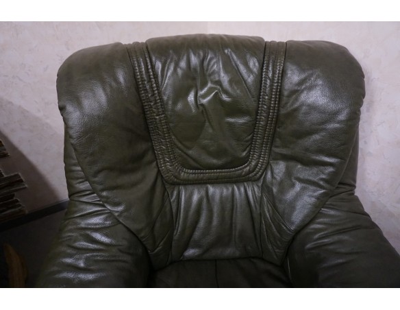 ZESTAW SKÓRA NATURALNA NA STELAŻU DĘBOWYM 3+1+1+PUFA