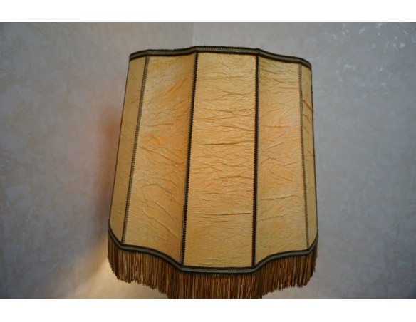 LAMPA STOJĄCA DĘBOWA ZE STYLOWYM DUŻYM ABAŻUREM 65/65 CM