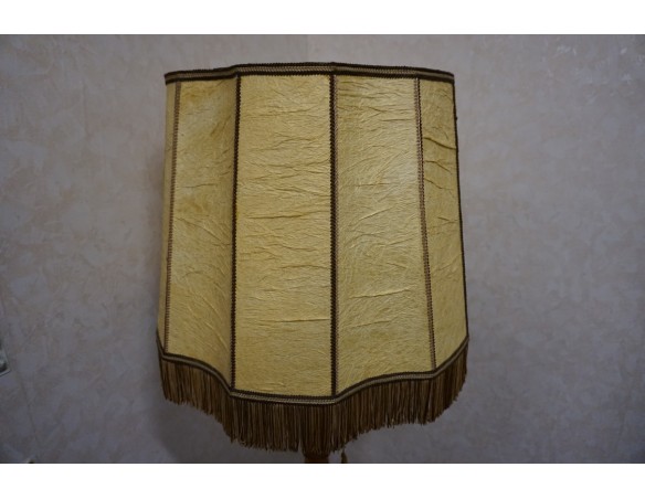 LAMPA STOJĄCA DĘBOWA ZE STYLOWYM DUŻYM ABAŻUREM 65/65 CM