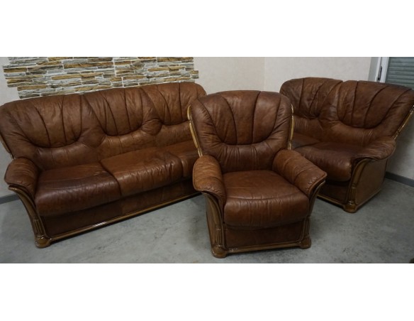 ZESTAW SKÓRA NATURALNA WŁOSKI STYL 3+2+1 DO RENOWACJI