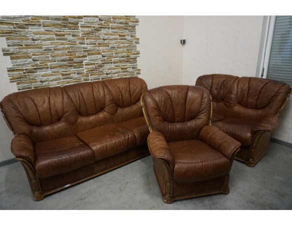 ZESTAW SKÓRA NATURALNA WŁOSKI STYL 3+2+1 DO RENOWACJI