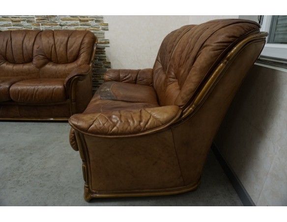 ZESTAW SKÓRA NATURALNA WŁOSKI STYL 3+2+1 DO RENOWACJI