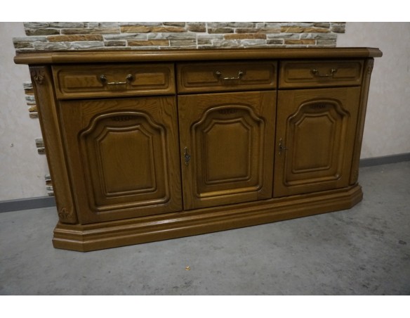 KOMODA DĘBOWA 3 DRZWIOWA SZER. 158 CM