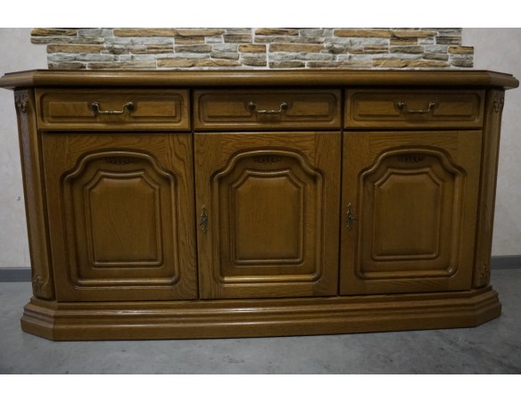 KOMODA DĘBOWA 3 DRZWIOWA SZER. 158 CM