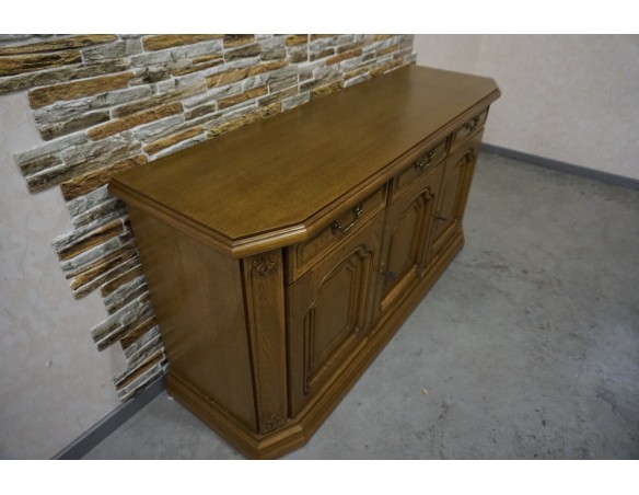 KOMODA DĘBOWA 3 DRZWIOWA SZER. 158 CM