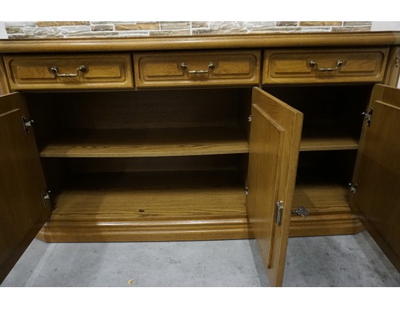 KOMODA DĘBOWA 3 DRZWIOWA SZER. 158 CM