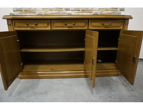 KOMODA DĘBOWA 3 DRZWIOWA SZER. 158 CM