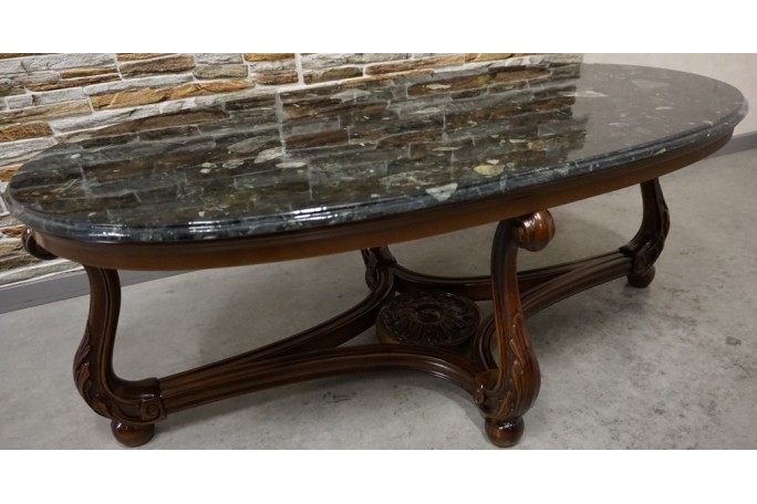 MAŁA ŁAWA OWALNA ORZECHOWA MALACHITOWY BLAT...