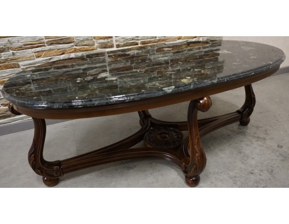 MAŁA ŁAWA OWALNA ORZECHOWA MALACHITOWY BLAT  119x62