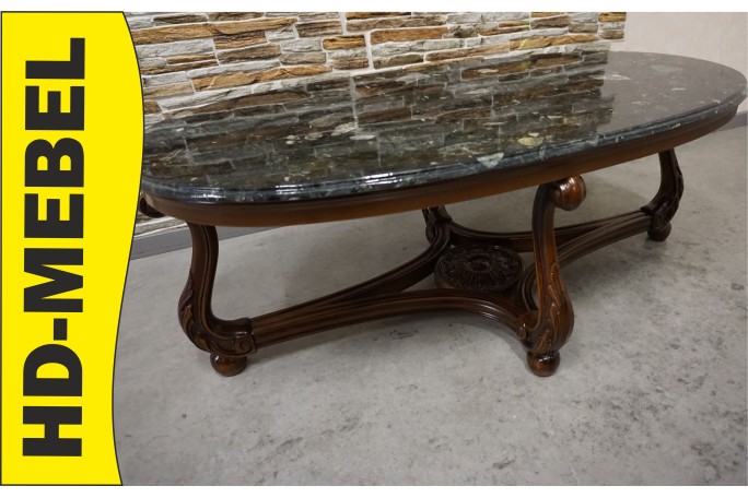 MAŁA ŁAWA OWALNA ORZECHOWA MALACHITOWY BLAT...