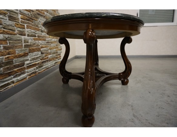 MAŁA ŁAWA OWALNA ORZECHOWA MALACHITOWY BLAT  119x62