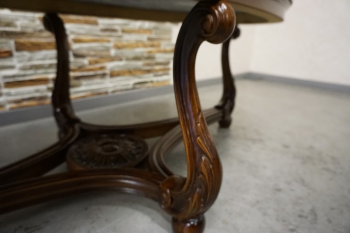 MAŁA ŁAWA OWALNA ORZECHOWA MALACHITOWY BLAT...