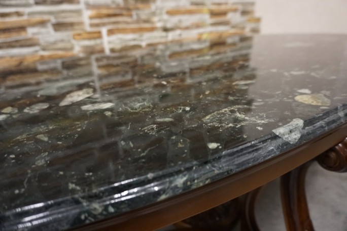 MAŁA ŁAWA OWALNA ORZECHOWA MALACHITOWY BLAT...