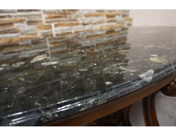 MAŁA ŁAWA OWALNA ORZECHOWA MALACHITOWY BLAT  119x62