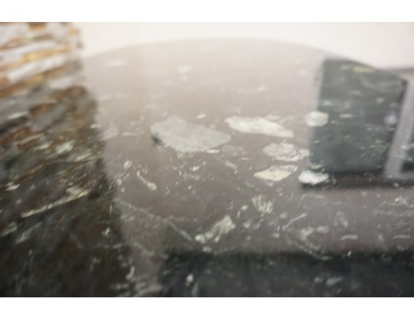 MAŁA ŁAWA OWALNA ORZECHOWA MALACHITOWY BLAT  119x62