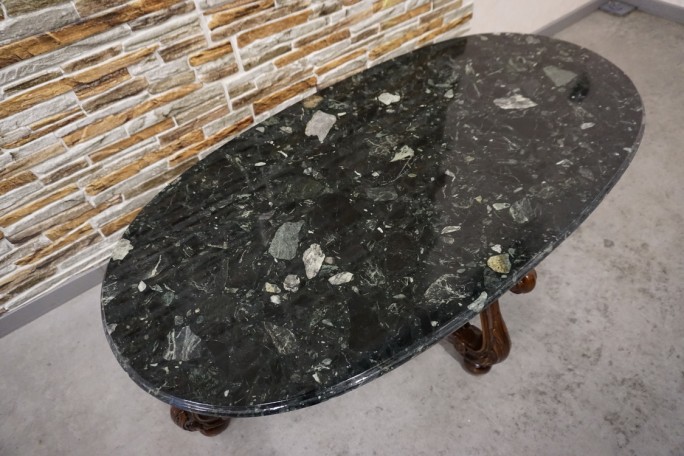 MAŁA ŁAWA OWALNA ORZECHOWA MALACHITOWY BLAT...