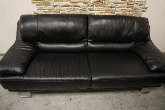 ZESTAW SKÓRA NATURALNA 3+2 CZARNA NA ALU STOPACH