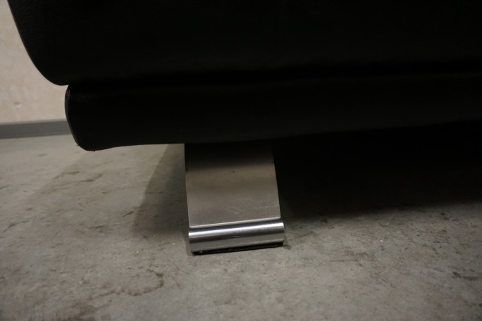 ZESTAW SKÓRA NATURALNA 3+2 CZARNA NA ALU STOPACH