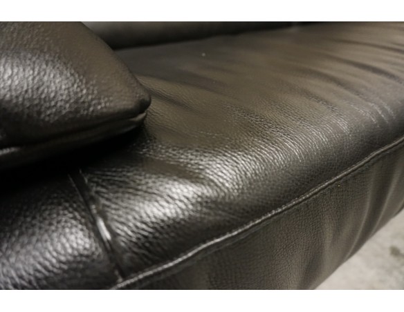 ZESTAW SKÓRA NATURALNA 3+2 CZARNA NA ALU STOPACH