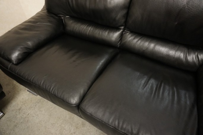 ZESTAW SKÓRA NATURALNA 3+2 CZARNA NA ALU STOPACH