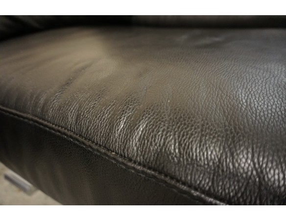 ZESTAW SKÓRA NATURALNA 3+2 CZARNA NA ALU STOPACH