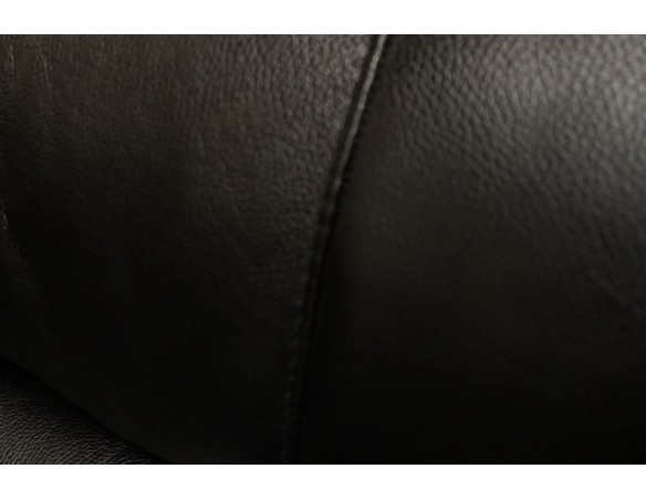 ZESTAW SKÓRA NATURALNA 3+2 CZARNA NA ALU STOPACH