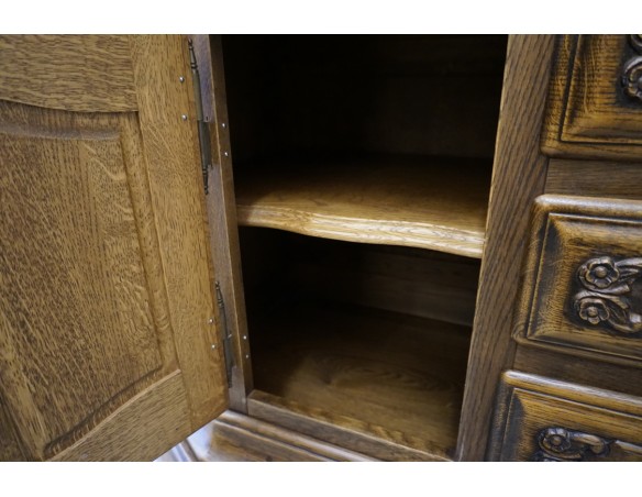 WITRYNA DĘBOWA LITY DĄB CIEMNA PRZEBOGATA SZER. 170 CM