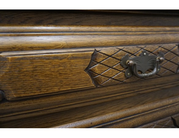 WITRYNA DĘBOWA LITY DĄB CIEMNA PRZEBOGATA SZER. 170 CM