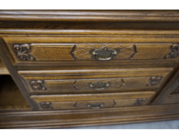 WITRYNA DĘBOWA LITY DĄB CIEMNA PRZEBOGATA SZER. 170 CM