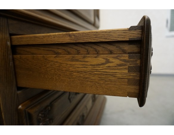 WITRYNA DĘBOWA LITY DĄB CIEMNA PRZEBOGATA SZER. 170 CM