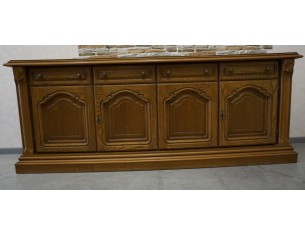 KOMODA DĘBOWA 4 DRZWIOWA SZER. 208 CM 2